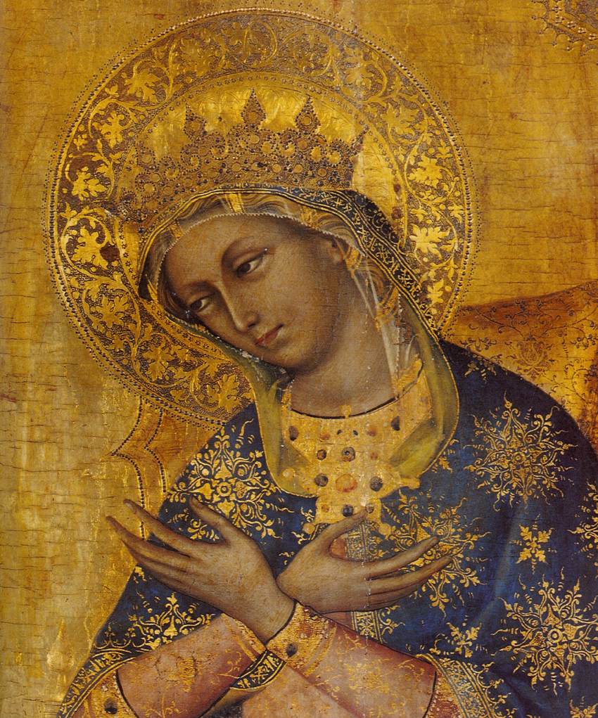 A Virgem Maria, de Lorenzo Veneziano, pintor da escola veneziana (ativo entre 1356 e 1372)